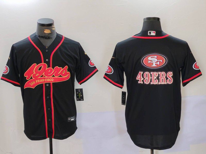 Men San Francisco 49ers Blank Black gold Joint Name 2024 Nike Limited NFL Jersey style 9016->san francisco 49ers->NFL Jersey